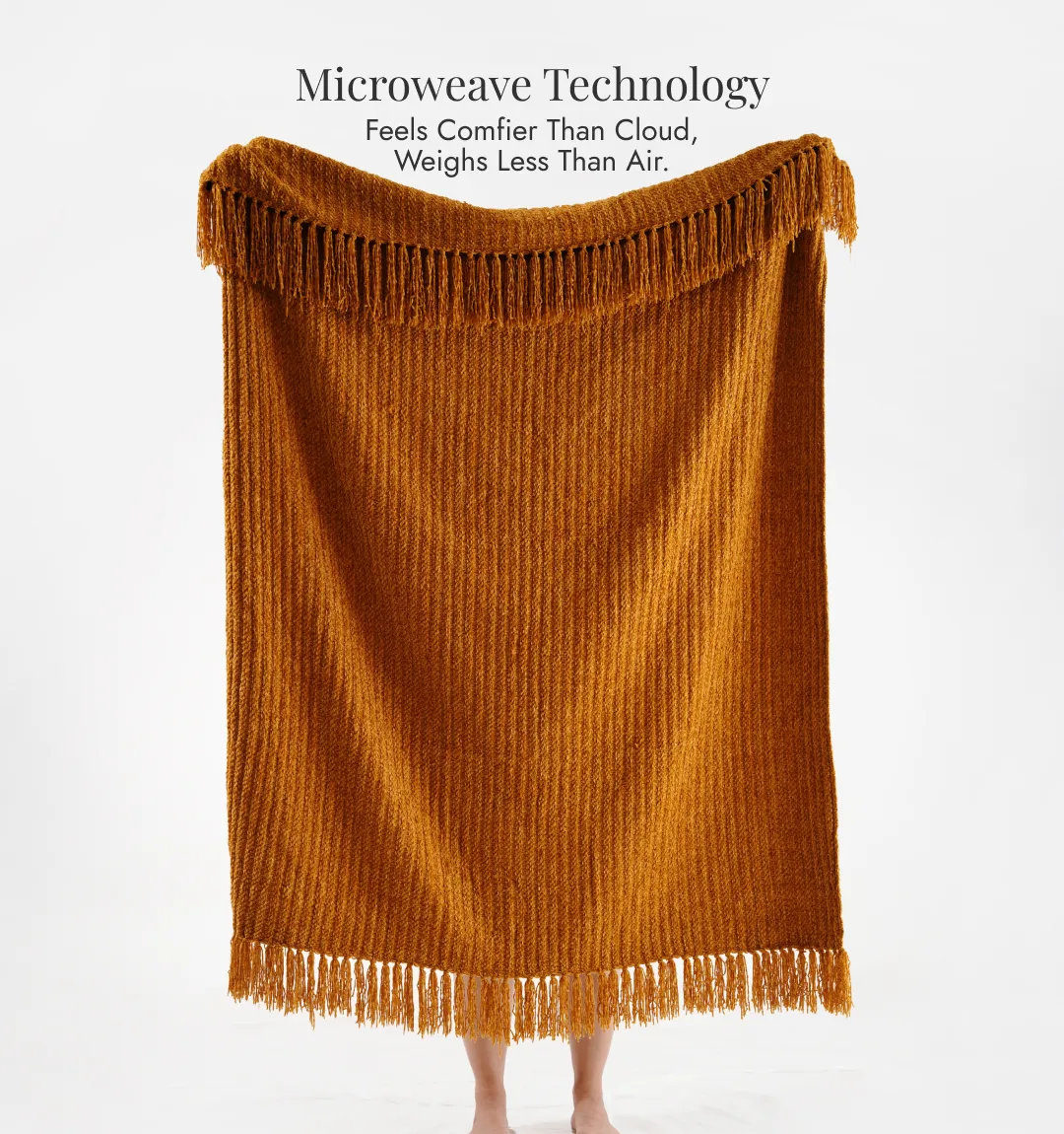 Cloudy Sofa Blanket - Mustard Meadow - Image 3