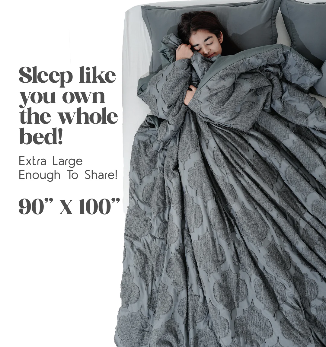 Midnight Air Threaded Comforter - Black Currant - Image 4